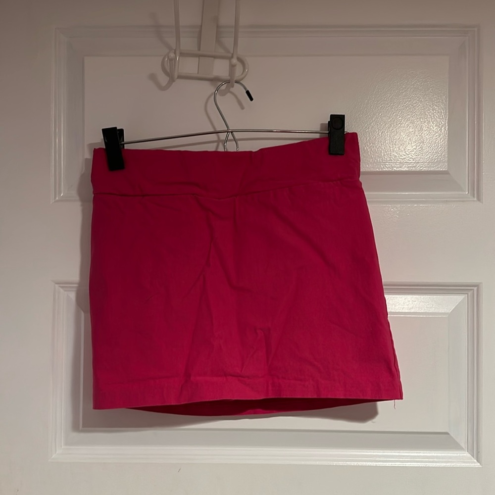 mini pink skirt with liner